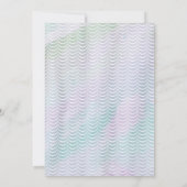 Mermaid Imitate Glitzer Scales Geburtstagspartei Einladung (Rückseite)