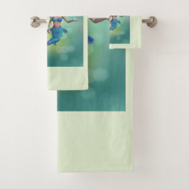 Mermaid in Blue Badhandtuch Set