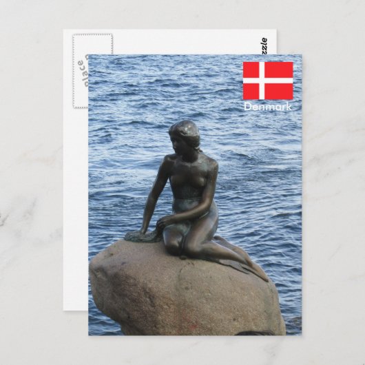 Mermaid in Dänemark Postkarte (Vorne/Hinten)
