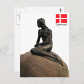 Mermaid in Dänemark Postkarte (Vorne/Hinten)