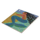 Mermaid in der Abstrakten Malerei des Mondes Fliese (Seite)
