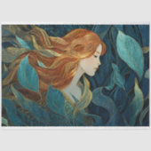 MERMAID IN SEE KELP GARDEN DECOUPAGE TISSUPAPIER SEIDENPAPIER (Vorderseite)