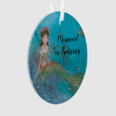 Mermaid in Training Anpassen mit Ihrem eigenen Nam Ornament (Vorderseite)
