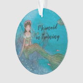 Mermaid in Training Anpassen mit Ihrem eigenen Nam Ornament (Vorderseite)