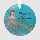 Mermaid in Training Anpassen mit Ihrem eigenen Nam Ornament (Vorderseite)