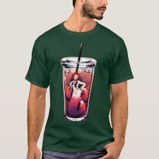 Mermaid in Tumbler Cup MerBerry T-Shirt