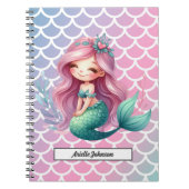 Mermaid-individuelle Name Notizblock (Vorderseite)