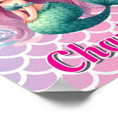 Mermaid-individuelle Name Poster (Ecke)