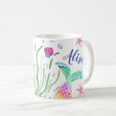 Mermaid Individuelle Name Tasse (VorderseiteRechts)