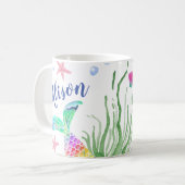 Mermaid Individuelle Name Tasse (Vorderseite Links)