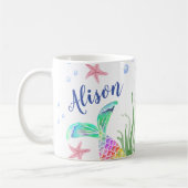 Mermaid Individuelle Name Tasse (Links)