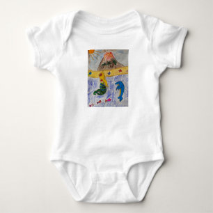 Mermaid-Insel Baby Strampler