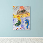 Mermaid-Insel Leinwanddruck (Insitu (Holzboden))