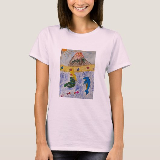 Mermaid-Insel T-Shirt (Vorderseite)