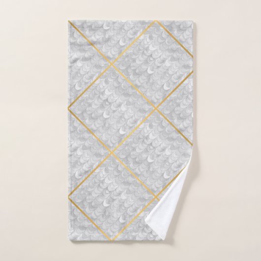 MERMAID INSPIRIERT BLACK & WHITE DESIGN BATH TOWEL BADHANDTUCH SET (Handtuch)