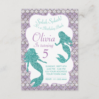 Mermaid Invitation, Under Sea Party Einladung
