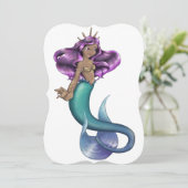 Mermaid Iole Einladung (Stehend Vorderseite)