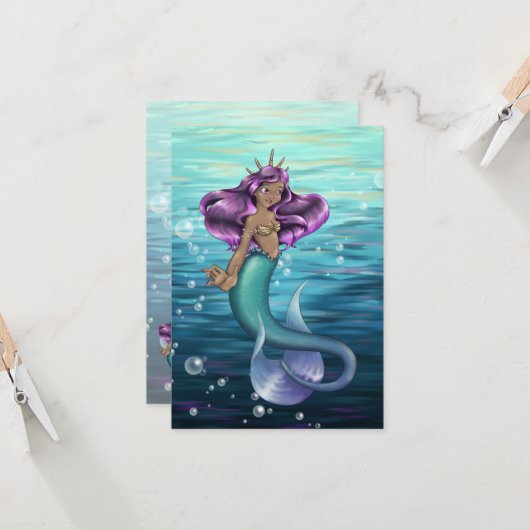 Mermaid Iole Karte (Vorderseite/Rückseite Beispiel)