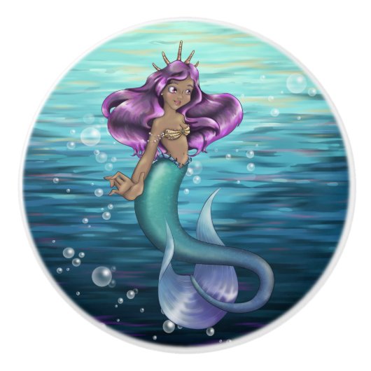Mermaid Iole Keramikknauf (Vorderseite)