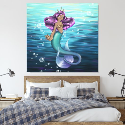 Mermaid Iole Leinwanddruck (Insitu (Schlafzimmer))
