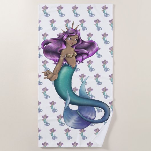 Mermaid Iole Strandtuch (Vorderseite)