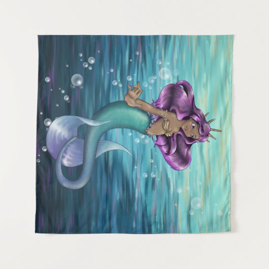 Mermaid Iole Wandteppich (Vorderseite (Horizontal))