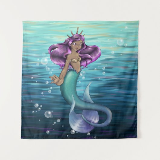 Mermaid Iole Wandteppich (Vorderseite)