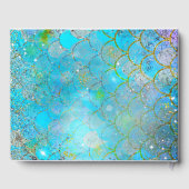 Mermaid Iridescent Pearl Shimmer Glitzer Sparkle Gästebuch (Rückseite)