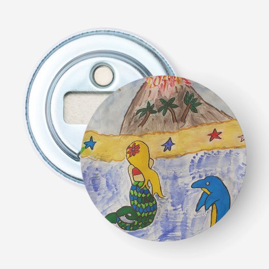 Mermaid Island Button Flaschenöffner (Vorderseite)