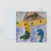 Mermaid Island Flat Grußkarte (Vorne/Hinten)