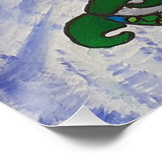 Mermaid Island Glossy Poster (Ecke)