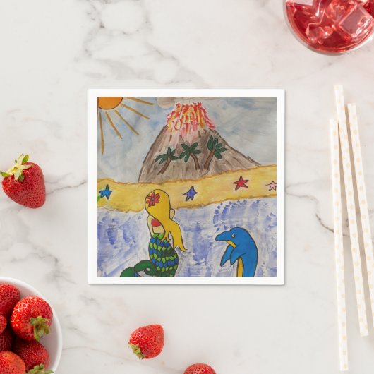 Mermaid Island Paper Napkin Serviette (Beispiel)