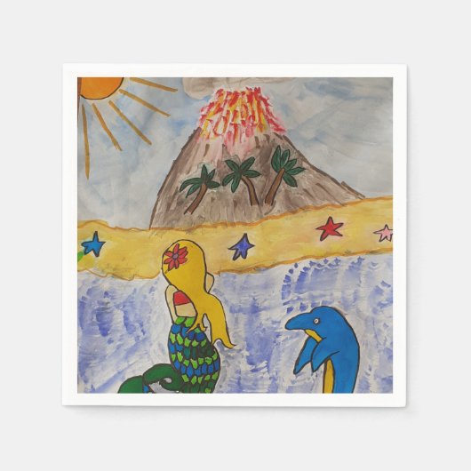 Mermaid Island Paper Napkin Serviette (Vorderseite)