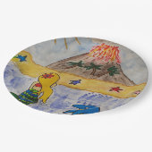 Mermaid Island Paper Plate Pappteller (Schrägansicht)