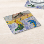 Mermaid Island Paper Untersetzer (angewinkelt)