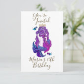 Mermaid Island Paradise Einladung (Stehend Vorderseite)