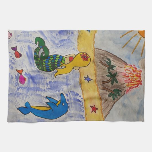 Mermaid Island Teetuch Geschirrtuch (Horizontal)