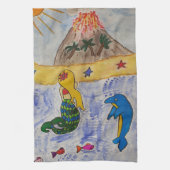 Mermaid Island Teetuch Geschirrtuch (Vertikal)