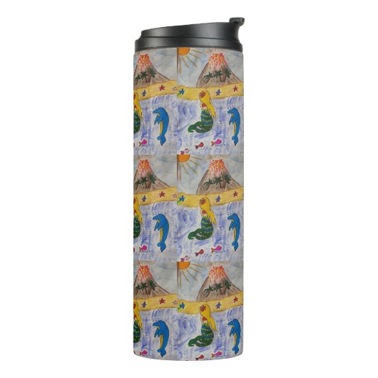 Mermaid Island Thermal Tumbler Thermosbecher (Nach links gedreht)