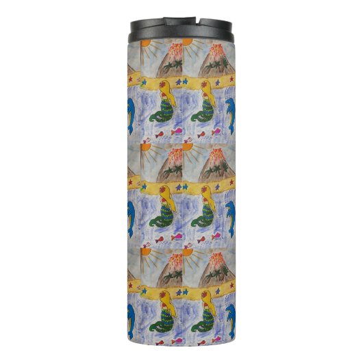 Mermaid Island Thermal Tumbler Thermosbecher (Rückseite)