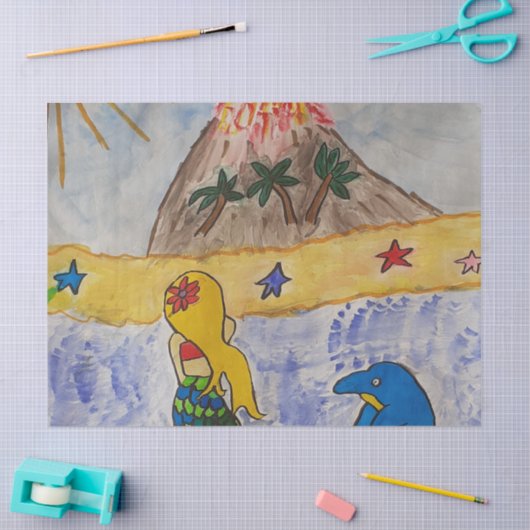 Mermaid Island Tissue Paper Seidenpapier (Basteln)