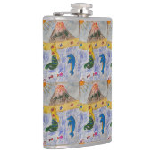 Mermaid Island Vinyl Wrapped Flask Flachmann (Rechts)