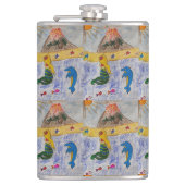 Mermaid Island Vinyl Wrapped Flask Flachmann (Vorderseite)