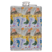 Mermaid Island Vinyl Wrapped Flask Flachmann (Rückseite)