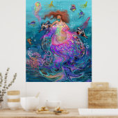 Mermaid Jellyfish Dress Poster (Küche)