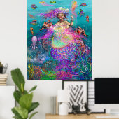Mermaid Jellyfish Dress Poster (Heimbüro)