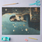 Mermaid Jellyfish Ocean Fantasy Poster Seidenpapier (Basteln)