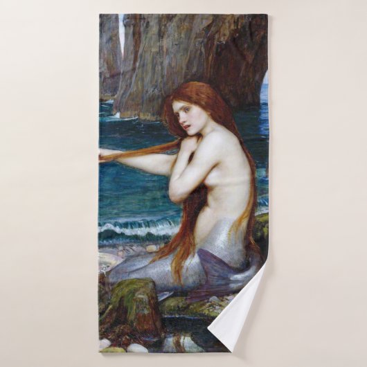 Mermaid, John William Waterhouse Badehandtuch (Badehandtuch)
