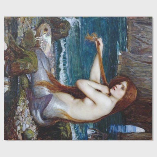 Mermaid, John William Waterhouse Geschenkpapier (Flach)