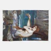 Mermaid, John William Waterhouse Geschirrtuch (Horizontal)
